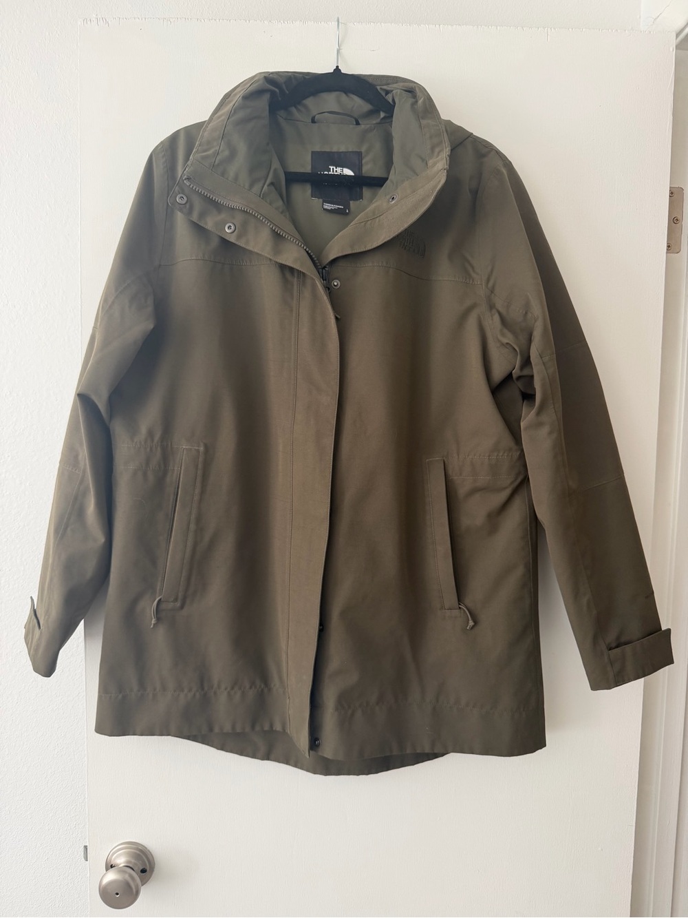 The North Face Olive Green Women's Trench Coat, Size L